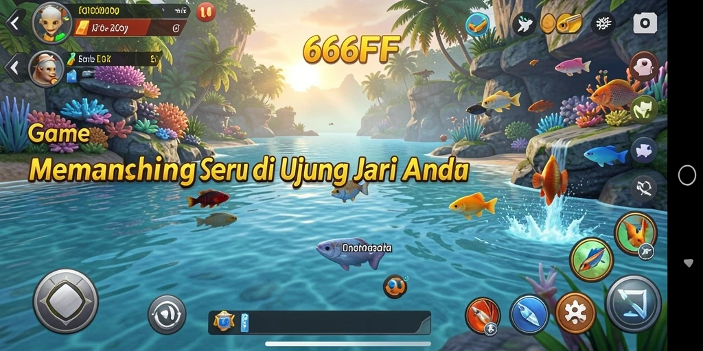 Tampilan gameplay seru dalam game memancing 666FF.
