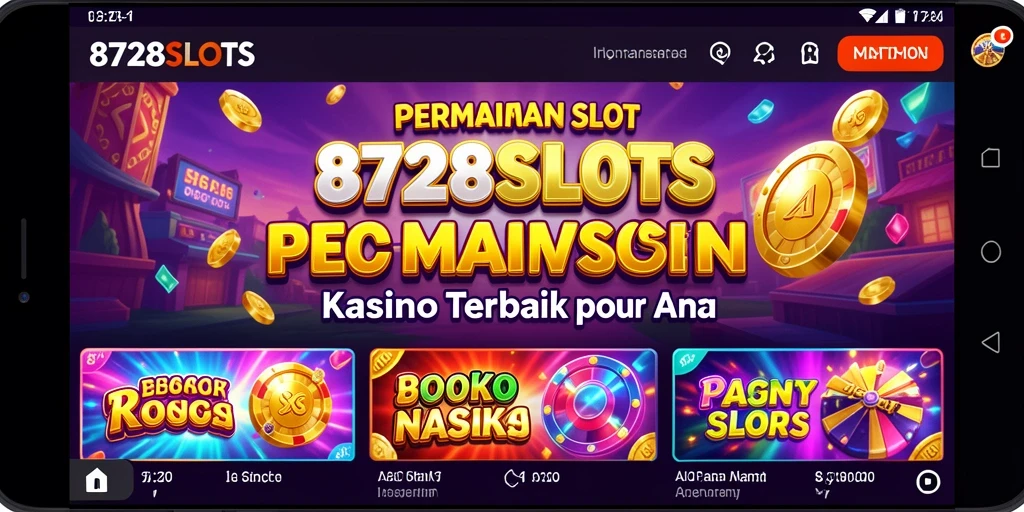 Tampilan menakjubkan dari gameplay 8728SLOTS yang mendebarkan.