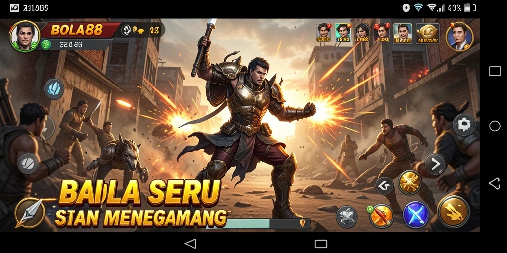 Tangkapan layar gameplay BOLA88 menunjukkan aksi mendebarkan dan grafis yang memukau.