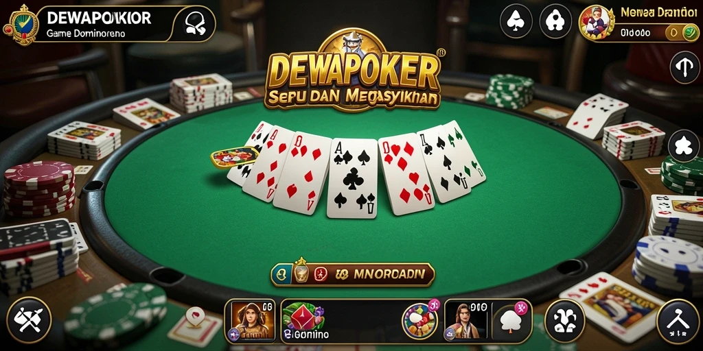 Tampilan gameplay menarik dari DEWAPOKER dengan suasana penuh warna.