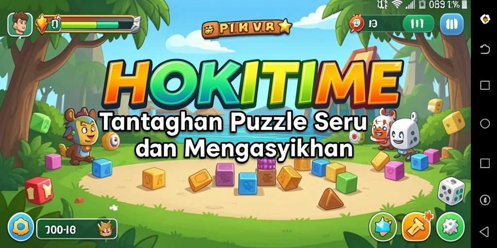 Screenshot gameplay HOKITIME menampilkan aksi seru saat menyelesaikan puzzle.