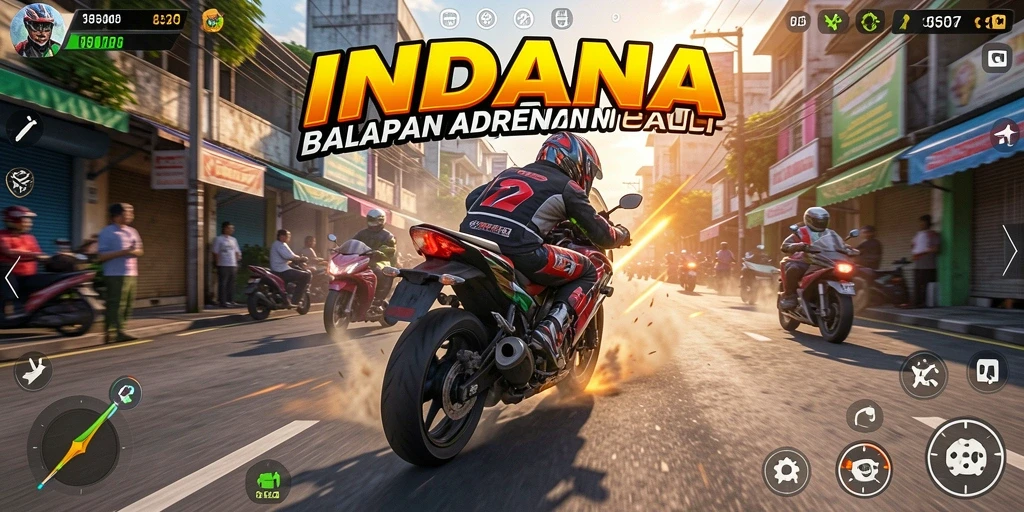 Gameplay seru balapan motor di INDAAA