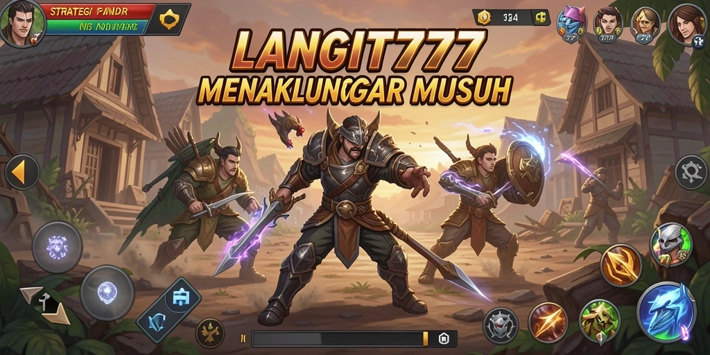 Tampilan gameplay LANGIT777 yang intens dan strategis.