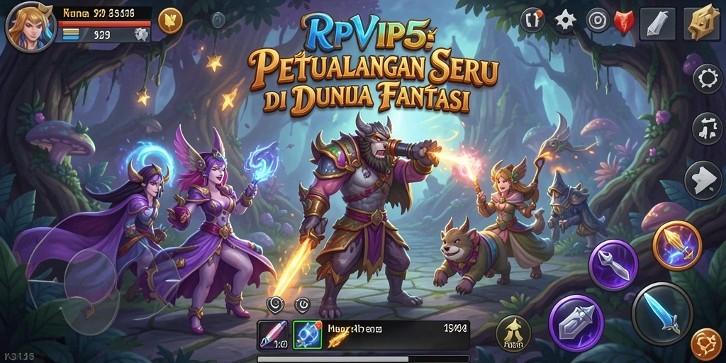 Gameplay RPVIP5 dengan aksi petualangan seru dan karakter yang mengesankan.