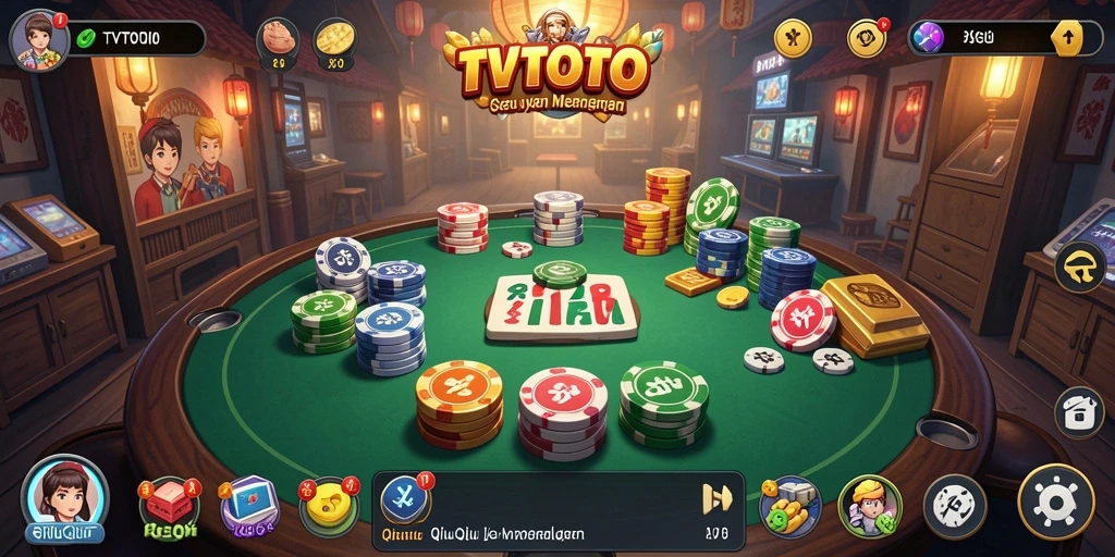 Tampilan menarik dari gameplay QiuQiu di TVTOTO.